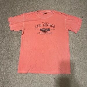 Lake George light pink / peach t-shirt size medium